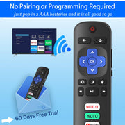 Gotellx 2 Pack Replacement Remote Controls for Roku TV | No Setup Required, for TCL/Hisense/Sharp/Philips/Onn/Element Roku TV (Not for Roku Stick,Box or Speaker)