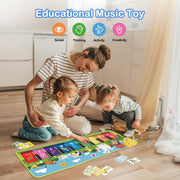 FOKI Floor Piano Mat, Baby & Toddler Toys for 1-3 Year Old Boys & Girls | Sensory Musical Toy with 5 Modes, Dual Volume Controls and 8 Music Cards, Gift-Ready for Birthdays and Christmas