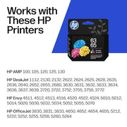 HP 63/65 Tri-Color Ink Cartridge (Replaces Both 63 & 65), Compatible with DeskJet 1100, 2100, 2600, 3600, Envy 4500, 5000, OfficeJet 3800, 4600, 5200 Series, B7RT2AN