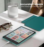 MoKo Magnetic Case for 7" Kindle Paperwhite 12th Gen& Colorsoft,Jade Green | Detachable,Ultra Clear Back, Scratch-Proof, Light Shell Cover, Auto Wake/Sleep,for Kindle Paperwhite& Colorsof 2024/2025