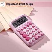 Mr. Pen- Mechanical Switch Calculator, 12 Digit Large LCD Display, Pink | With Big Buttons, Mechanical Switch Calculator for Home, School, Office