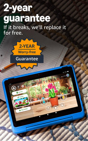 Amazon Fire HD 10 Kids Pro tablet (newest model) ages 6-12. Bright 10.1" HD screen, includes ad-free content, robust parental controls, 13-hr battery and slim case for older kids, 32 GB, Nebula