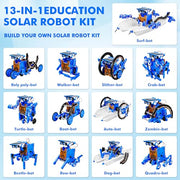STEM 13-in-1 Education Solar Power Robots Toys for Boys Age 8+ , Educational Toy DIY Science Kits for Kids, Building Experiment Robotics Set Birthday Gifts for 8+ years old boys and girls .