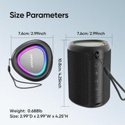 Portable Bluetooth Speaker Gift Ideas: Outdoor Travel Essentials Waterproof | Powerful HD Sound, Dynamic Lights, 15H Playtime, BT 5.3, TWS Pairing, IPX5 Beach|Camping|Pool Accessories, Halloween Music