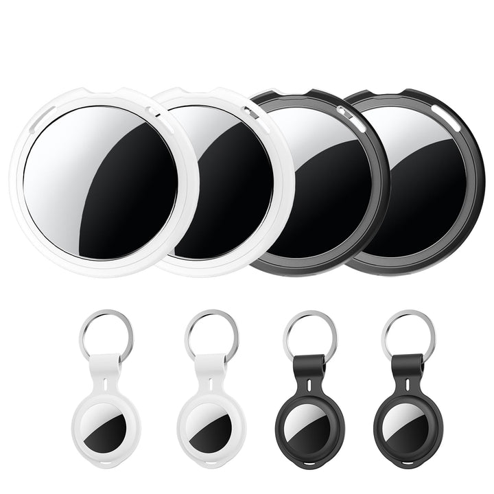 4 Pack Apple MFi Certified Tracker Tags Works with Apple Find My (iOS Only) | Bluetooth Item Finder Replaceable Battery Waterproof Smart Tag for Keys Wallet Pets Backpack Luggage Bags Worldwide Tracking