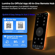 [Built-in Apps] Mini Projector 4K Supported, Android TV OS & Phone Remote | Projector with WiFi 6 & Bluetooth 5.4, Short Throw, Auto Keystone and 180° Rotation for Bedroom, Home Cinema and Outdoor Use