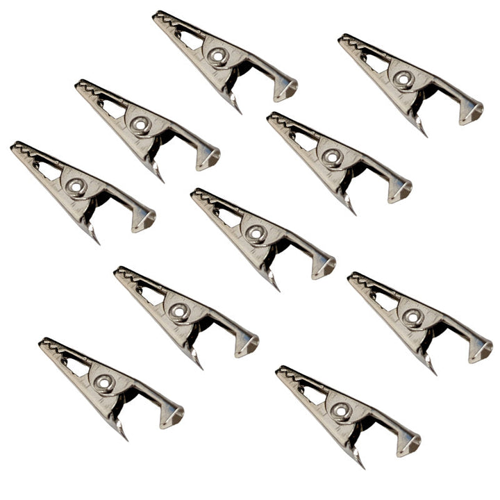10 Pack of Alligator Clips Solder Type, 1.09 Inches Long, Equivalent to Mueller Electric’s BU-30, RoHS Compliant