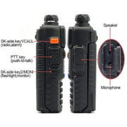 Baofeng UV-5R Ham Radio Handheld, Dual Band Two Way Radio (Black) | 144-148MHz 420-450Mhz Walkie Talkie, 1800mAh Li-ion Battery, Portable for Outdoor Hiking Camping Emergency Backup