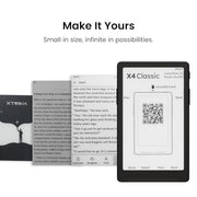 XTEINK X4 Classic Pocket eReader, Ultra-Light 68g & 4.9mm Thin,Reader Gifts | Ultra Thin 0.19" design, 4.3" E ink Paper-feel ,Dual Page Turn Button & Shake, Magnetic Pogo-pin attach,Extended Battery Life