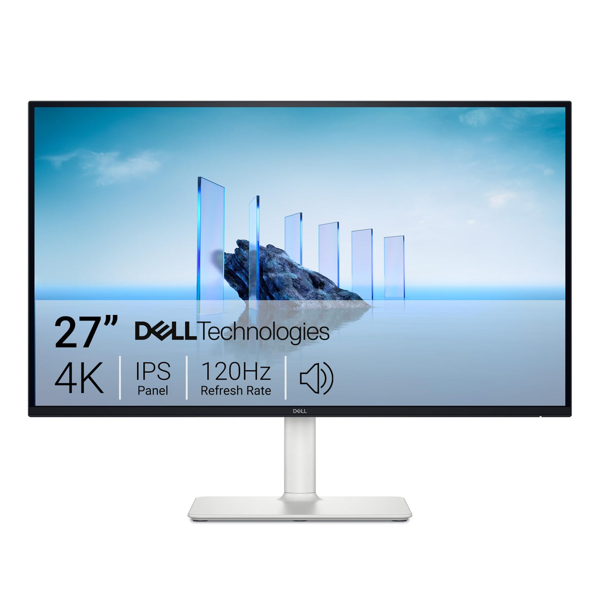 Dell 27 Monitor S2725QS, 4K UHD IPS, 120Hz, 5ms, FreeSync Premium | 350 cd/m2 Brightness, 1,500:1 Contrast, 99% sRGB, Anti-Glare, HDMI, DisplayPort, USB‑C, Height Adjustable, Swivel, Pivot