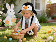Bubblepompom Animal Hat with Moving Ears Funny Pop up Crazy Silly Hat, 22'' | Plush Animal Hat with Jumping Ears, Cosplay Costume for Dress Up Party, Holiday Gift for Kids, Squeeze Paws to Pop up Ears