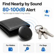 RGIMF GPS Tracker for Vehicles No Subscription, iOS & Android Dual System | Precise Location Car Tracker Tag, IP66 Bluetooth Tracker Device for Key, Luggage, Wallet, Kid and Pet (2-Pack)