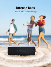 Anker soundcore 2 Portable Bluetooth Speaker, 24-Hour Playtime, IPX7 | 12W Stereo Sound, Wireless Stereo Pairing, Bluetooth 6, Bassup, Wireless Speaker for Home, Shower, Outdoors, Travel, Camping