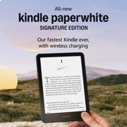 Amazon Kindle Paperwhite Bundle: Includes, Amazon Kindle Paperwhite Signature Edition 32GB | Black, Premium Leather Cover | Walnut & Wireless Charging Dock