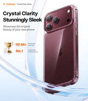 TORRAS for iPhone 18 Pro Case Crystal Clear, Upgraded Anti-Yellowing, 6.3'' | 2026 Upgraded Non-Yellowing, Military-Grade Protection, Ultra-Slim Soft Bumper Case for iPhone 18 Pro Phone Case Anti-Scratch