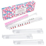Premium Clear Mahjong Racks with Pushers,4-Pack Non-Slip Acrylic Racks
