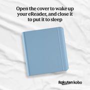 Kobo Libra Colour SleepCover Case | Dusk Blue Stylus Notebook | Sleep/Wake Technology | Built-in 2-Way Stand | Vegan Leather | Compatible with 7” Kobo Libra Colour eReader