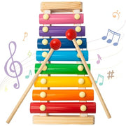 MCPINKY Xylophone for Kids with 2 Mallets, Wooden, Rainbow | Baby Xylophone, Musical Instruments Toy for Toddlers, Birthday Party Favors