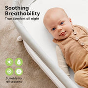 2pk Organic Baby Bassinet Sheets Boys, Girls, Fitted Sheet (Soft White) | 100% Cotton Bassinet Mattress Sheets, Compatible with Halo Bassinest Swivel Sleeper, Graco, Baby Delight, Universal Fitted