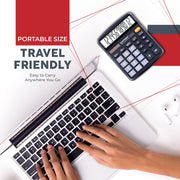 CATIGA 12 Digit Desk Calculator, Desktop Calculators with Large LCD Display & Big Buttons, Basic Simple 4 Function Solar Calculator, Dual Power Solar & Battery for School, Office & Home (CD-2786)