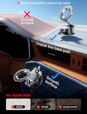 LISEN for MagSafe Car Mount [3800gf Strong Magnet&90+LBS Suction] 360° Adjustable Vacuum Magnetic Phone Holders for Your Car, for iPhone 18 Pro Max 17 16 15 14 13 12 Plus Air for Shower All Smartphone
