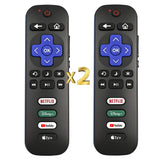 B Brainice Replacement Universal Remote for All Roku TV (2-Pack) | Indicator light, Oversized font, Smooth buttons, Senior-Friendly, Premium