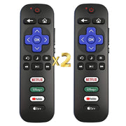 B Brainice Replacement Universal Remote for All Roku TV (2-Pack) | Indicator light, Oversized font, Smooth buttons, Senior-Friendly, Premium