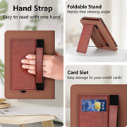 Kindle 6 Inch Case for 6" Kindle (11th Generation, 2024/2022),Vintage Brown | Lainergie Smart Lightweight Slim Durable High Quality PU Shell Cover with Stand, Hand Strap, Auto-Wake/Sleep