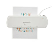 Amazon Basics 9-Inch Thermal Laminator Machine with Quick Warm-Up, 2 Heat Settings, Jam Release for Documents and Photos, White