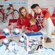 Kids Drum Set for Toddlers 1-3, 5-Piece Light Up Jazz Drum Kit with Stool | Upgraded Jazz Drum Set for Kids, Lights Musical Instrument, Beginner Kit, Birthday Christmas Gift for Boys Girls Ages 3-5 5-7