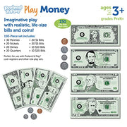 Learning Resources Pretend & Play Money | Kids Cash Register, Dollars, Pretend Classroom Play Sets for Kids, Toy Currency, Toy Dollar Bills