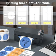 JADENS Bluetooth Thermal Shipping Label Printer, Wireless 4x6 Label Printer | Compatible with Android, iPhone, Windows & Mac, Widely Used for, Amazon, Shopify, Etsy, USPS(Blue)