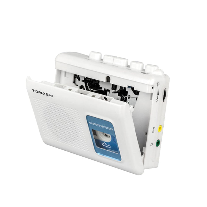 TOMASHI Portable Cassette Player Tape Recorder with Built-in Speaker,Microphone,Headphone Jack-, 4.57 x 3.54 x 1.38inch