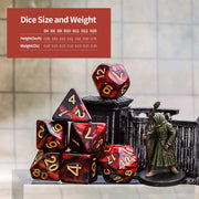 CiaraQ Polyhedral Dice Set - DND Role Playing Dice | Acrylic RPG Dice for Dungeons and Dragons MTG Table Games, Multi-color, 35pcs