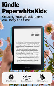 Amazon Kindle Paperwhite Kids 16GB (2024 model) – large 7" glare-free display – Kids read an average of 1+ hour per day with Kindle – Cyber City
