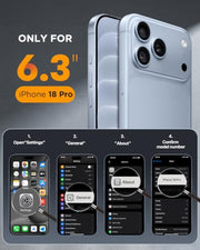 Miracase Magnetic for iPhone 18 Pro Case 6.3",Translucent Matte, Glacier | Compatible with MagSafe, Military-Grade Protection, Anti-Fingerprint, Rugged Shockproof Protective, Slim Thin Phone Case