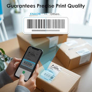 KNAON Shipping Thermal Label Printer, 4x6 Portable Label Printer, Black | Bluetooth Label Printer, Portable for Home Office & Small Business, Works with iPhone, Android, PC, Perfect for Etsy, USPS