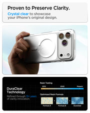 Spigen for iPhone 18 Pro Max Case, for iPhone 17 Pro Max Case, Clear White | Ultra Hybrid MagFit, Anti-Yellowing Resin, Air Cushion Tech, Military-Grade Drop Protection, Compatible with MagSafe