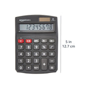 Amazon Basics LCD 8-Digit Desktop Calculator, Portable and Easy to Use, Black, 1-Pack
