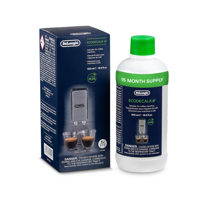 De'Longhi Decalk - Coffee Machine Descaler 5 Decalcification Doses | Descaling Solution, Plant-Based Formula, Coffee Machine Maintenance Accessory, 500ml Bottle, Biodegradable, DLSC500