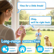 Upgraded Kids Video Walkie Talkies 2 Pack, Rechargeable Long Range Walkie Talkies for Kids, Video Intercom with Voice-Changing, Photo Sharing, Voice Chat, Emoji Messaging Modes