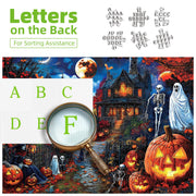 Blueforest Halloween 1000 Piece Jigsaw Puzzle for Adults - Spooky Ghosts, Skeletons, Pumpkins, Witch & Haunted House Puzzle, Challenging Fun Adult Puzzles for Relaxation, Decor & Gifts