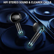 Wireless Earbuds, Bluetooth 5.4 Ear Buds LED Power Display Headphones Bass Stereo, Bluetooth Earbuds in-Ear Noise Cancelling Mic, 40H Playback Mini Case IP7 Waterproof Sports Earphones for Android iOS