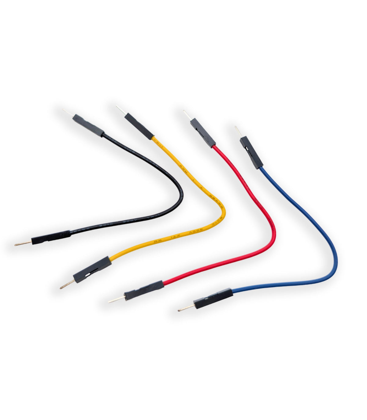 Jumper Wires, Male to Male, 4 Colors, 4" Length