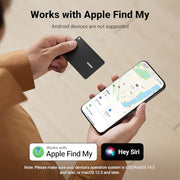 UGREEN FineTrack Slim Wallet Tracker Card (iOS Only) | Bluetooth Tracker Card, Work with Apple Find My Rechargeable Tracker[Apple MFi Certified]