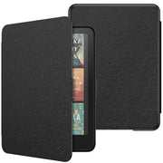 Fintie Slim Case for 7" Kindle Paperwhite 12th Gen 2024 & Kindle Colorsoft | Lightweight PU Leather Hard Back Shell Cover, Magnetic Closure, Auto Wake/Sleep, for Kindle Paperwhite 2024, Black