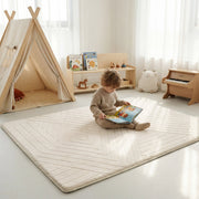Diamond Weave Faux Fur Jacquard Plush Play Mat