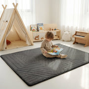 Diamond Weave Faux Fur Jacquard Plush Play Mat
