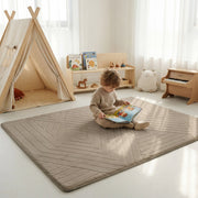 Diamond Weave Faux Fur Jacquard Plush Play Mat