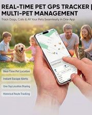GPS Tracker for Dogs, Smart Dog Tracker with Real-Time Location, for Android and iPhone No Monthly Fee & No SIM Card- Pet Location Tracker with Holder, IP68 Waterproof, Indoor & Outdoor Pet Safety Use